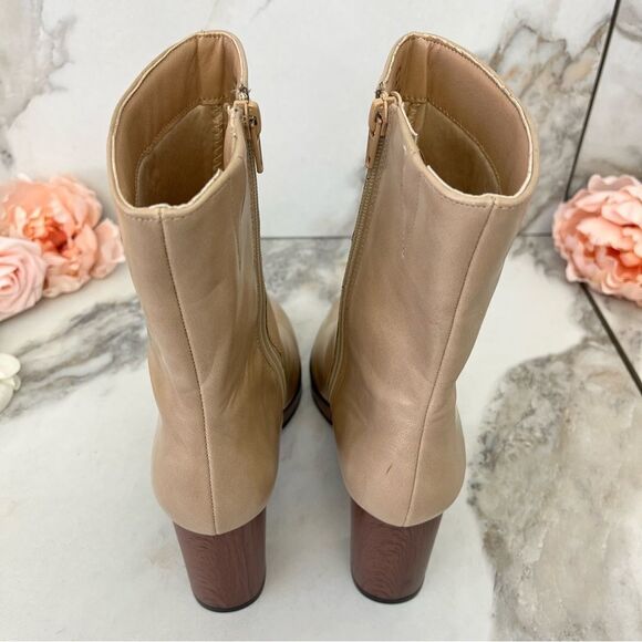 JOURNEE COLLECTION Romer Tru Comfort Platform Block Heel Booties in Tan Size 8 - Picture 11 of 16